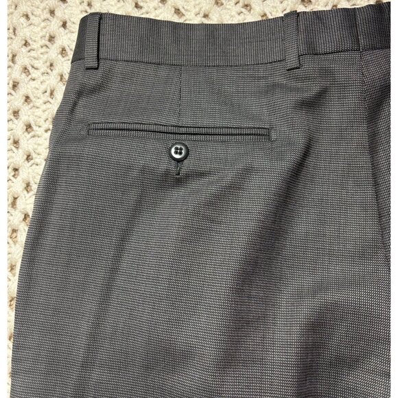 Zanella Bennet Men Gray Pure Virgin Wool Dress Pants Made in Italy Slacks 35x30 - Picture 5 of 11